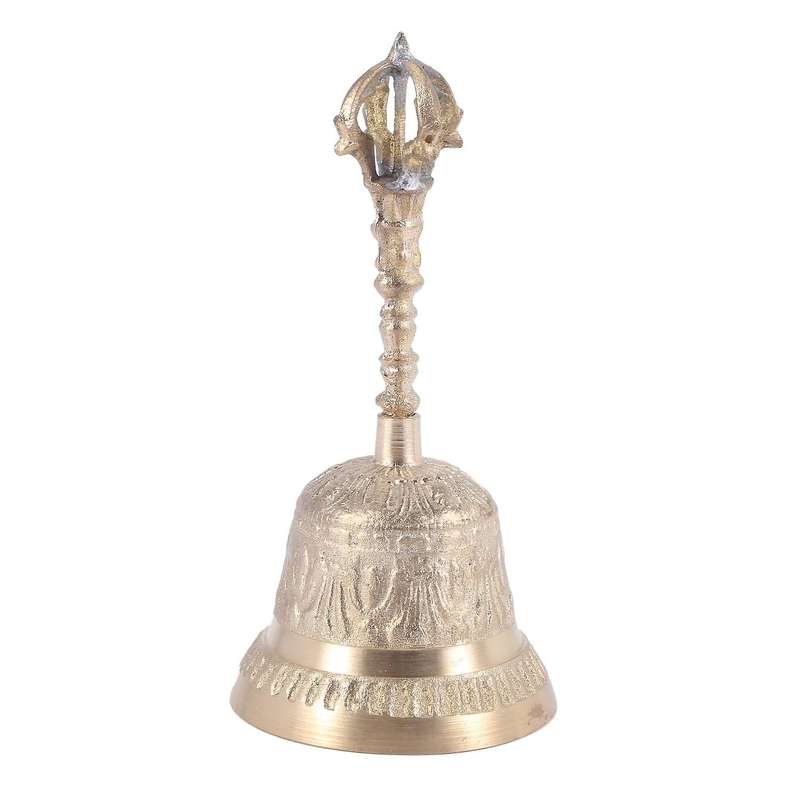 Handmade Fengshui Hand Tea Meditation Alarm Prayer Call Brass