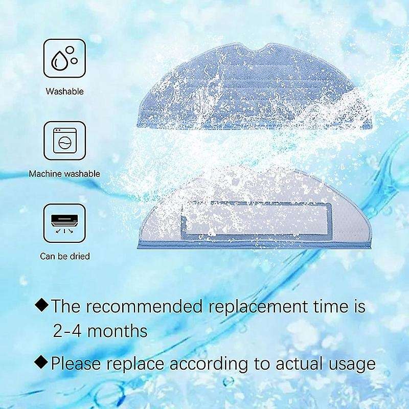 10 Pcs Mop Pads for Xiaomi Roborock S7 T7s T7 Plus Microfiber Pad