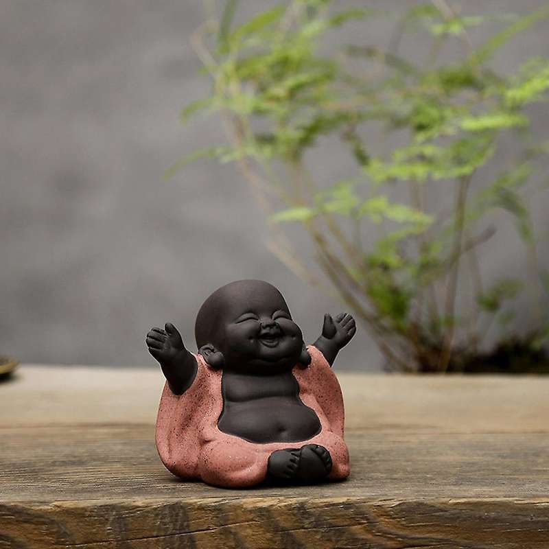 Home Decoration Purple Sand Cute Maitreya Buddha Tea Pet Can