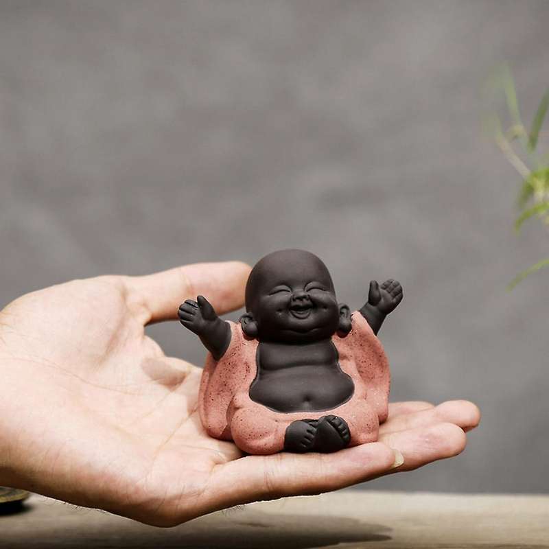 Home Decoration Purple Sand Cute Maitreya Buddha Tea Pet Can
