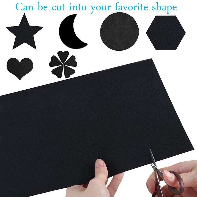 2pcs Self Adhesive Felt Fabric, Soft Velvet Drawer Liner Black