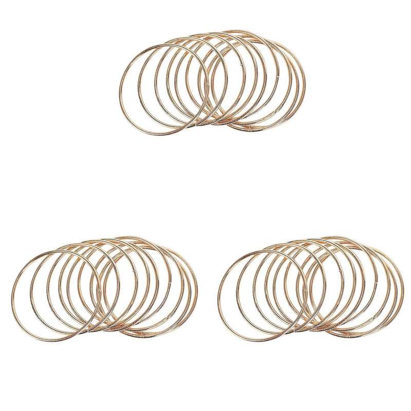 30 Pack 3 Inch Gold Dream Catcher Rings Hoops Macrame Ring for Crafts