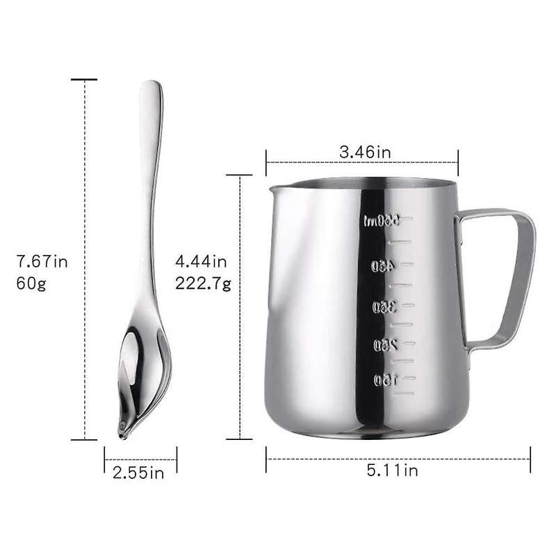 550ml Milk Frothing Pitcher Stainless Steel Milk Coffee Pitchers