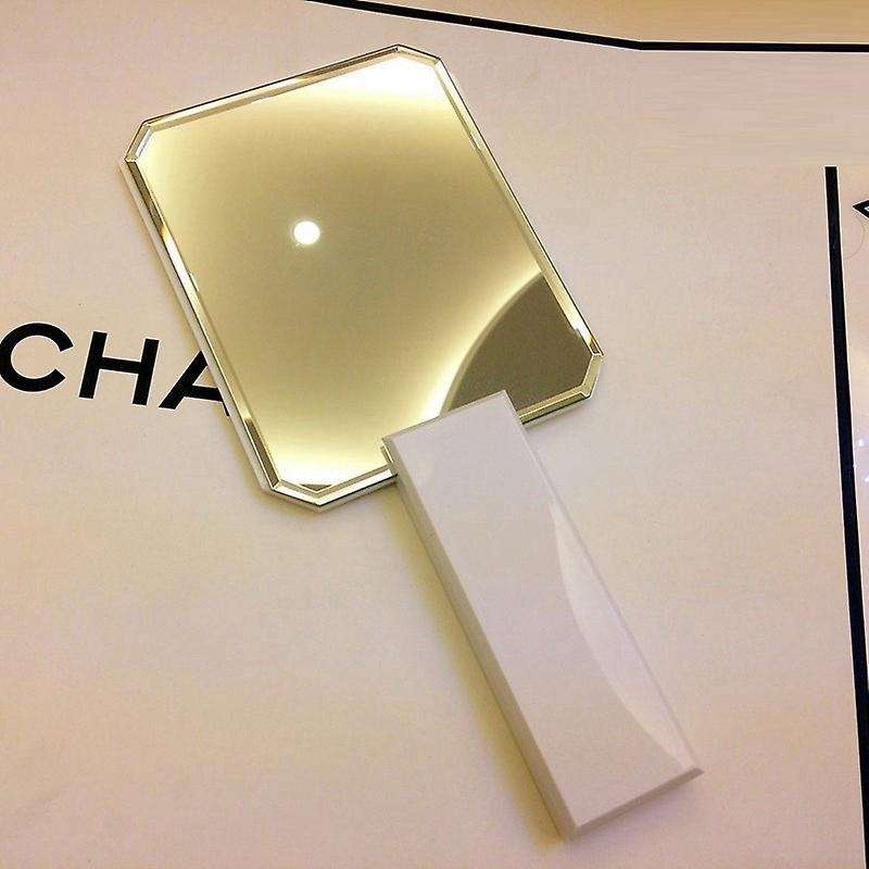 Handheld Cosmetic Mirror Professional Salon Barbers Mirror White