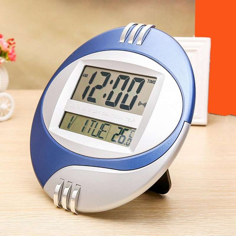 Temperature Display Digital Wall Electronic Clock Lcd Calendar Red