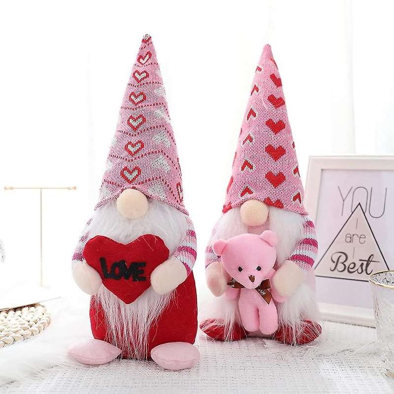 Gnomes Plush Valentines Day Decorations for Home Elf Gnomes Decor