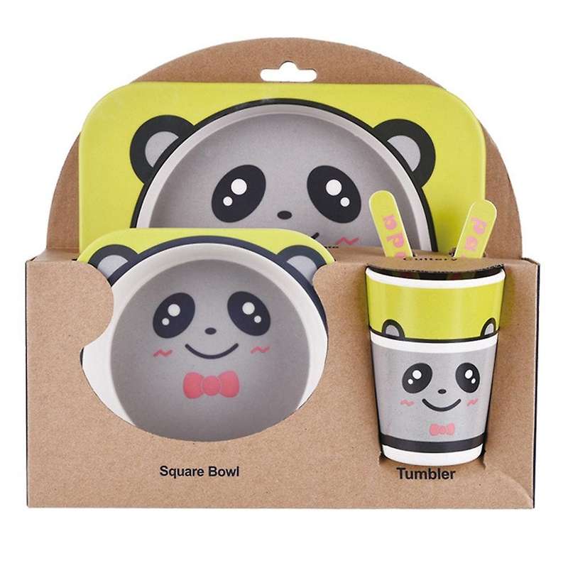 5pcs Baby Bamboo Bowl Baby Feeding Tableware New Year Gift Bowl Set,f