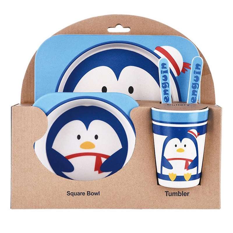 5pcs Baby Bamboo Bowl Baby Feeding Tableware New Year Gift Bowl Set,c