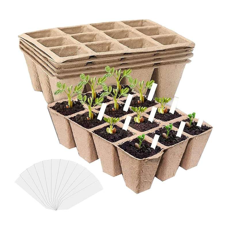 20 Pack Seed Starter Tray Kit,peat Pots for Vegetable & Flower