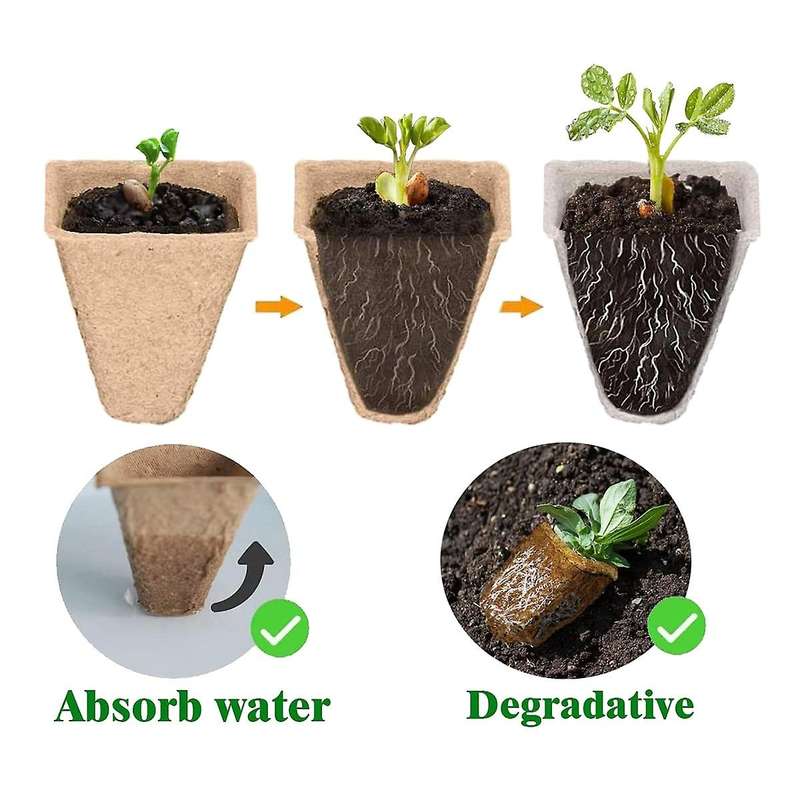 20 Pack Seed Starter Tray Kit,peat Pots for Vegetable & Flower