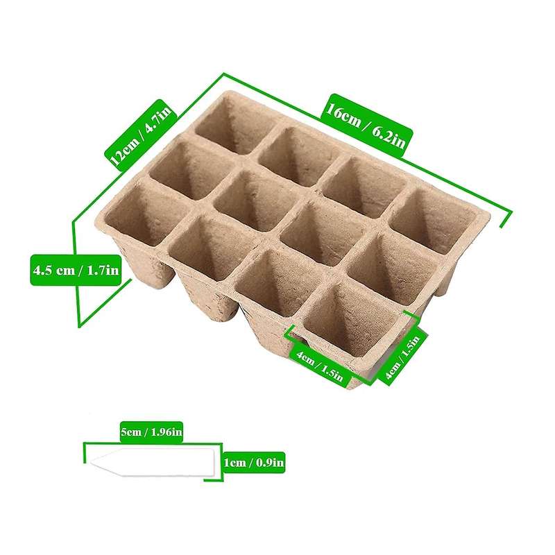 20 Pack Seed Starter Tray Kit,peat Pots for Vegetable & Flower