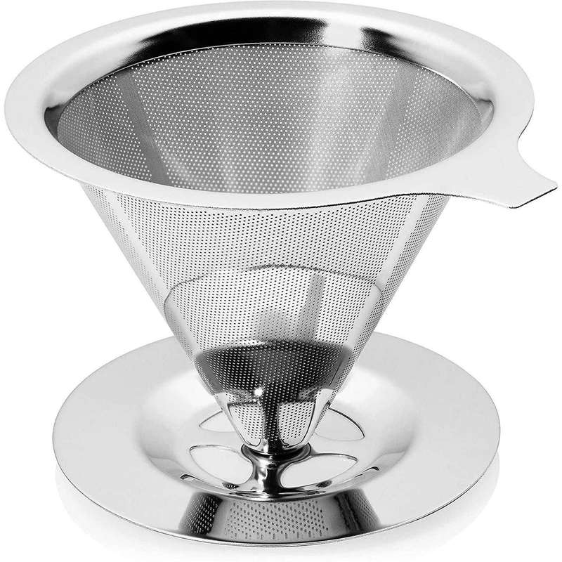 Paperless Pour Over Coffee Dripper-non-clogging Ultra Fine Layer
