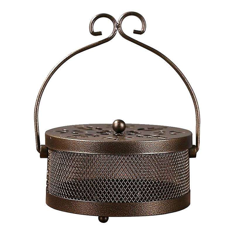 Mosquito Coil Holder, Fireproof Sandalwood Coil Burner with Lid,1 Pcs