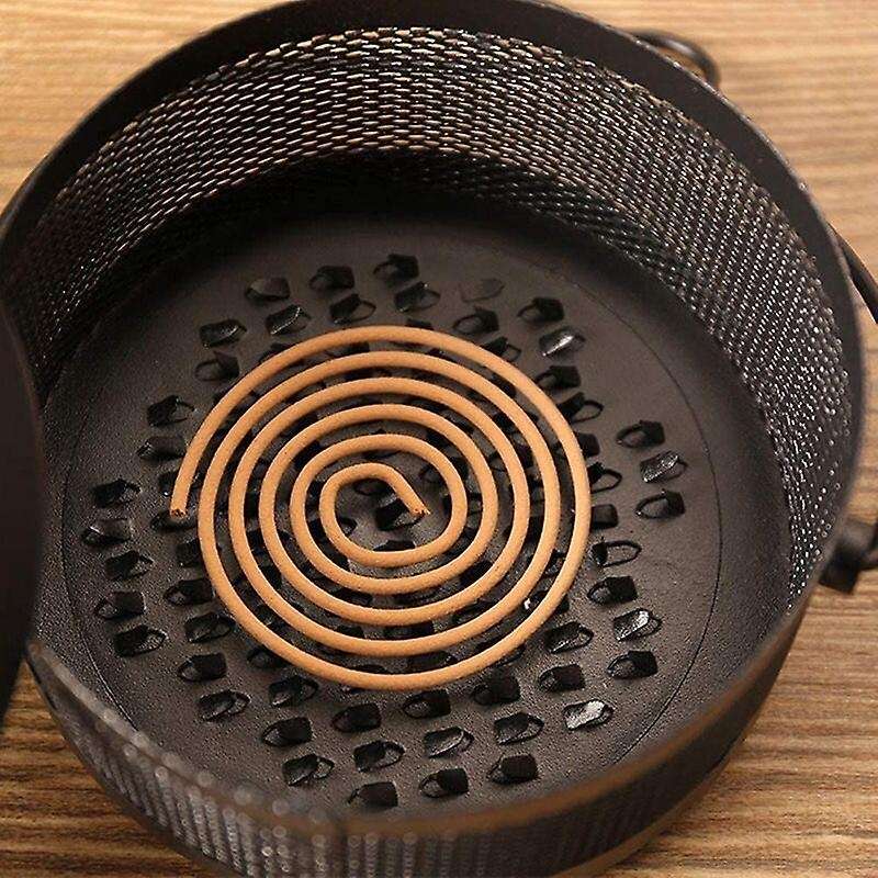 Mosquito Coil Holder, Fireproof Sandalwood Coil Burner with Lid,1 Pcs
