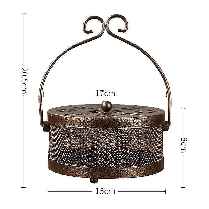 Mosquito Coil Holder, Fireproof Sandalwood Coil Burner with Lid,1 Pcs