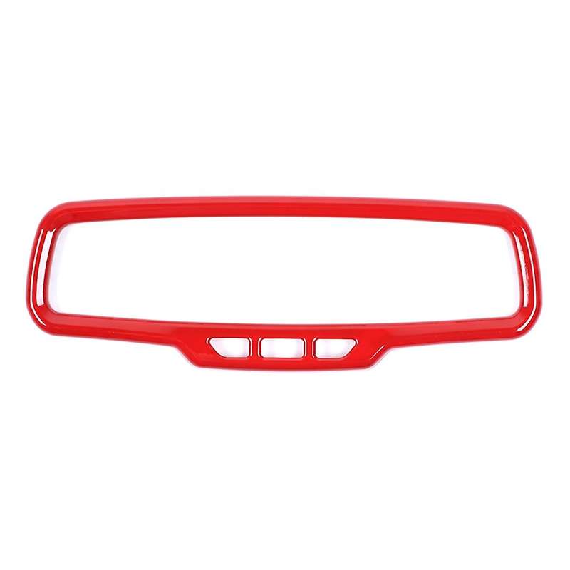 Car Rearview Mirror Decoration Frame Cover Trim Abs (red)