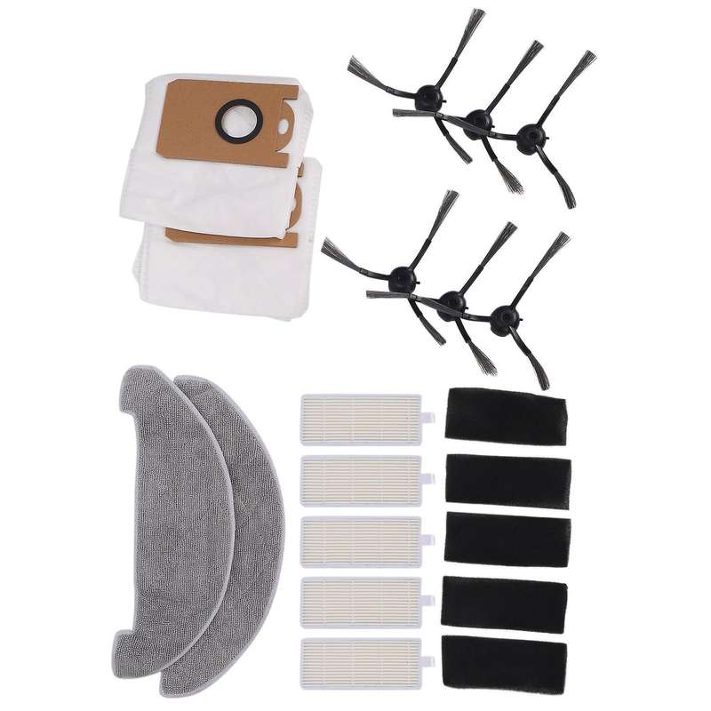 15 Pack Dust Bags Mops Side Brushes Sets for Xiaomi Viomi S9