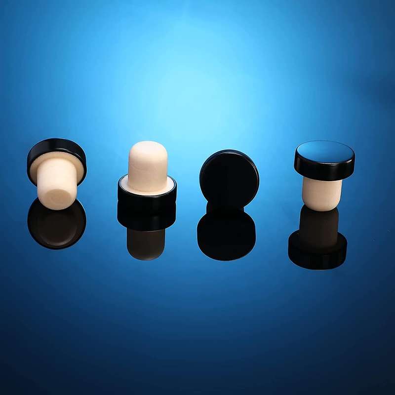 36pcs T-shaped Wine Cork Bottle Stopper for Wine Beer Bottles (black)