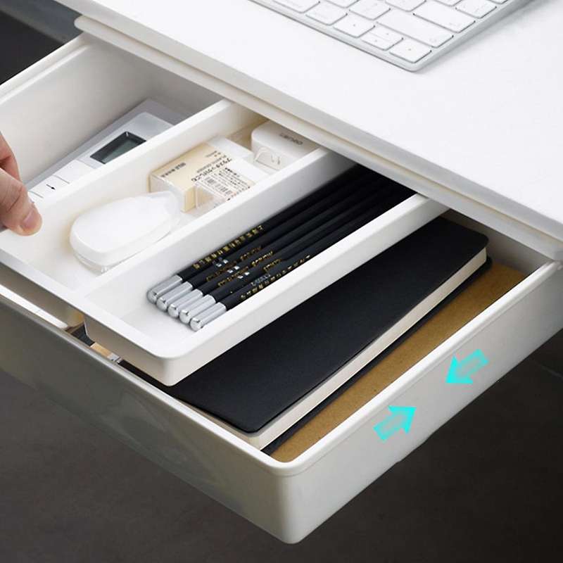 Under Desk Storage Drawer Box Hidden Makeup Organizer(m)