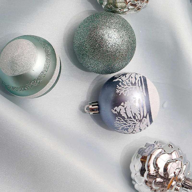 30pcs Christmas Tree Ball Ornaments Set Shatterproof Decor Balls-pink
