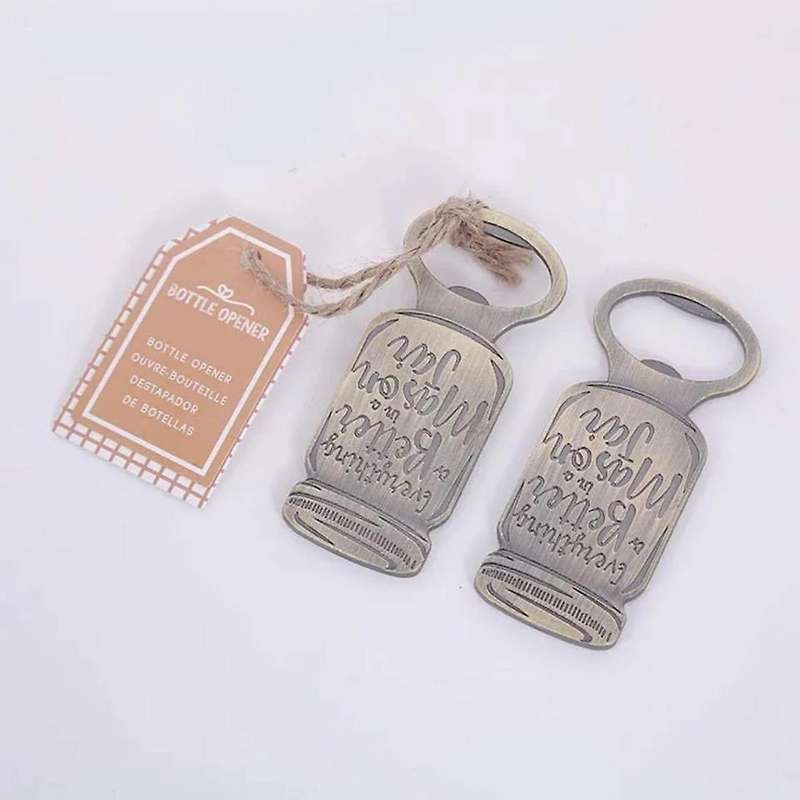 10pcs Creative Retro Mason Jar Corkscrew Fine Packaging Party Gift