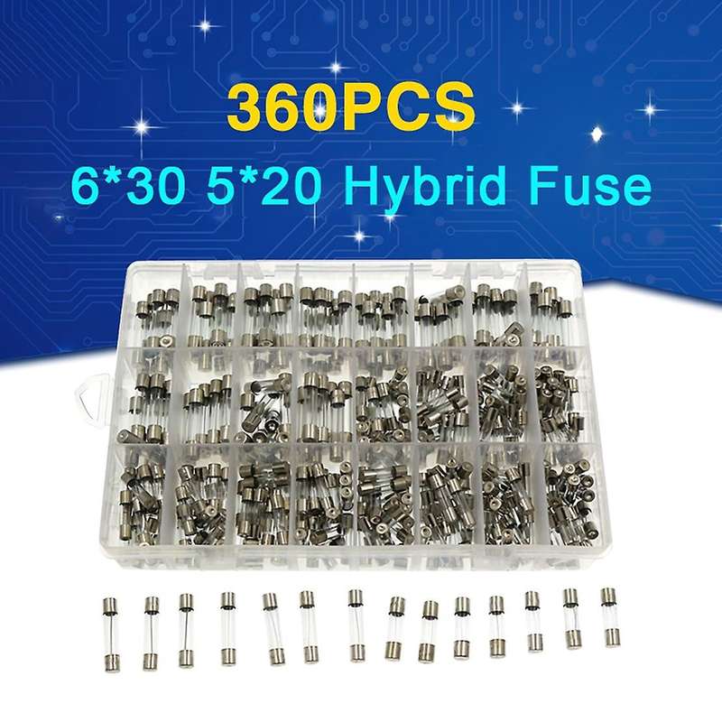 360pcs 5x20 6x30 24 Kinds Hybrid Fuse Kit Assorted Kits