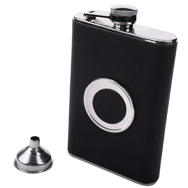 Stainless Steel 8 Oz Hip Flask Collapsible 2 Oz Shot Glass Funnel