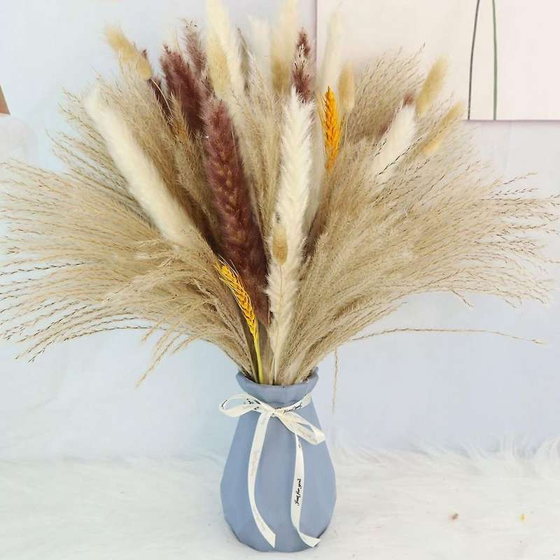 70 Pcs Natural Dried Pampas Grass Bouquets for Boho Wedding Decor