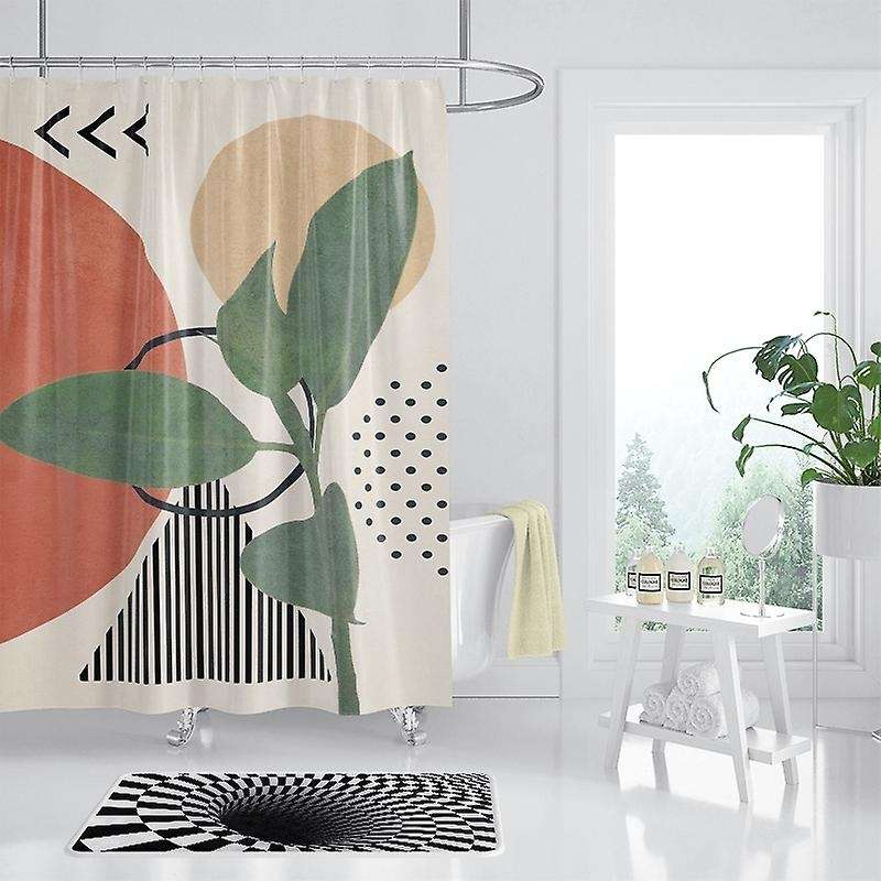 Modern Fabric Shower Curtain - Aesthetic Boho Cute Bathroom Shower B