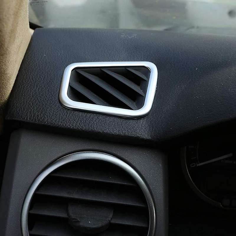 Car Dashboard Side Air Conditioner Outlet Frame Trim Cover (silver)
