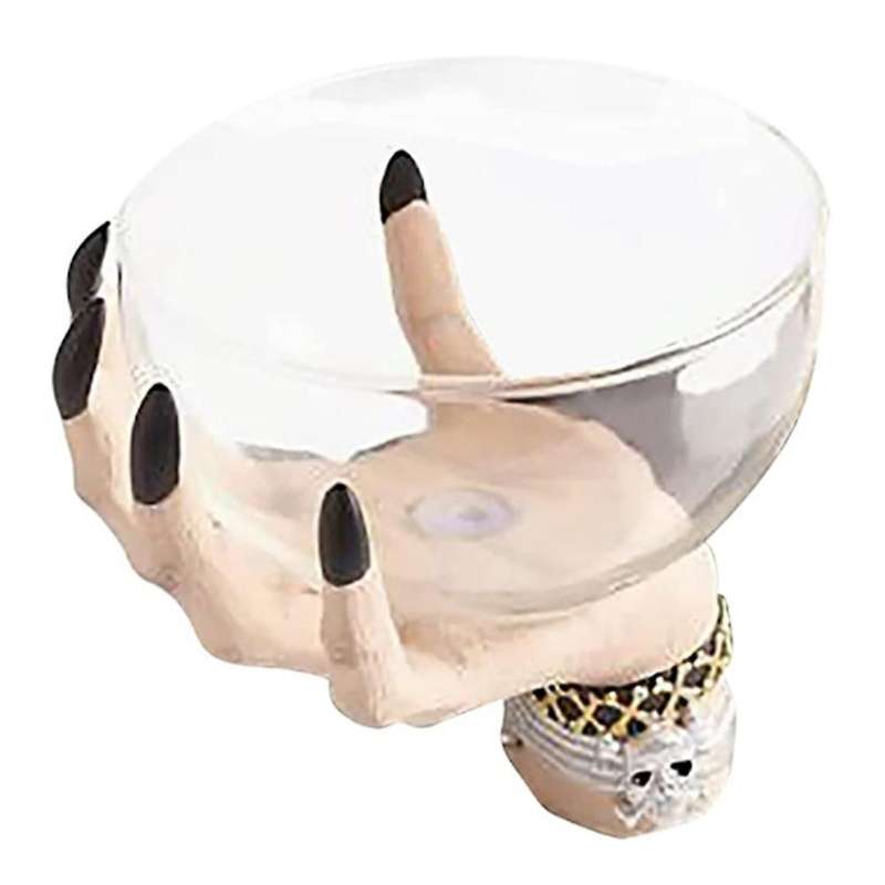 Halloween Candle Holders Decor Skeleton Hand Candle Holder(black)