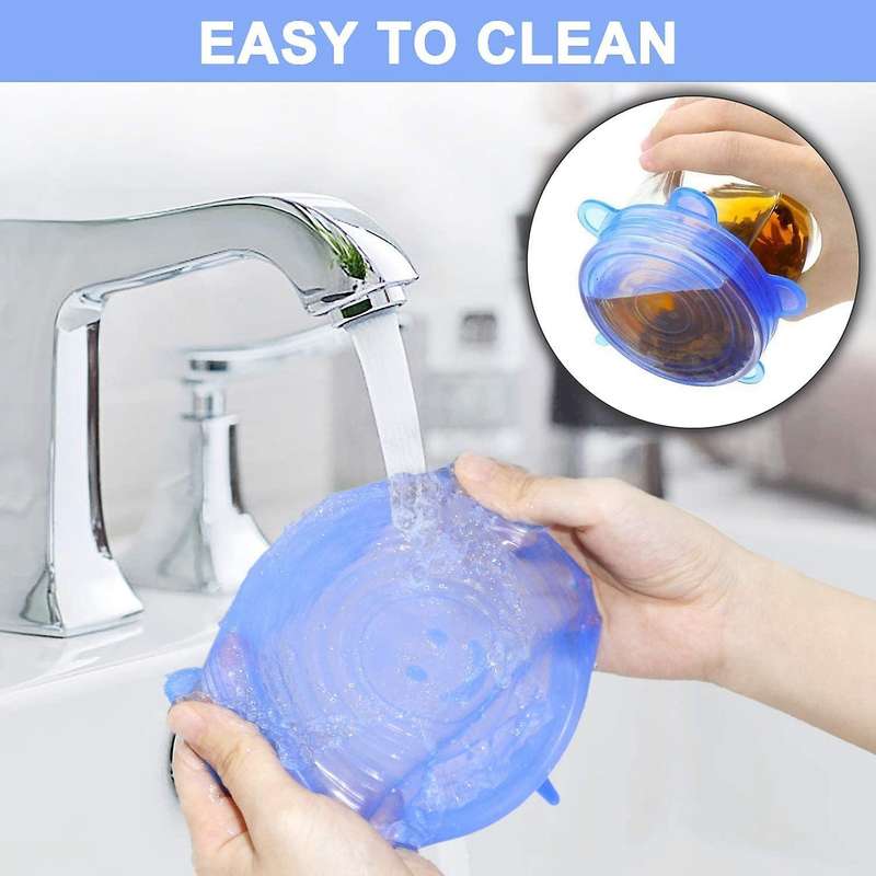 12 Pack Silicone Stretch Lids, Silicone Lids Food Covers, for Bowls