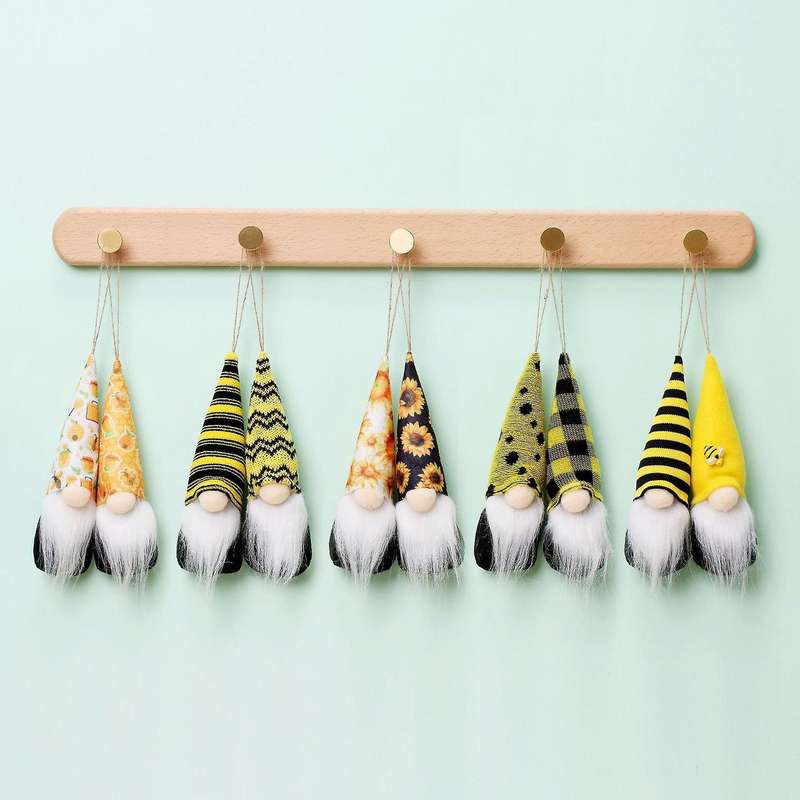 Bee Festival Gnomes Plush Toy for Kids Gifts Ornaments Faceless Doll