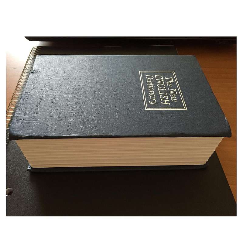 Dictionary Book Safe Diversion Secret Hidden Booksafe Lock&key Black