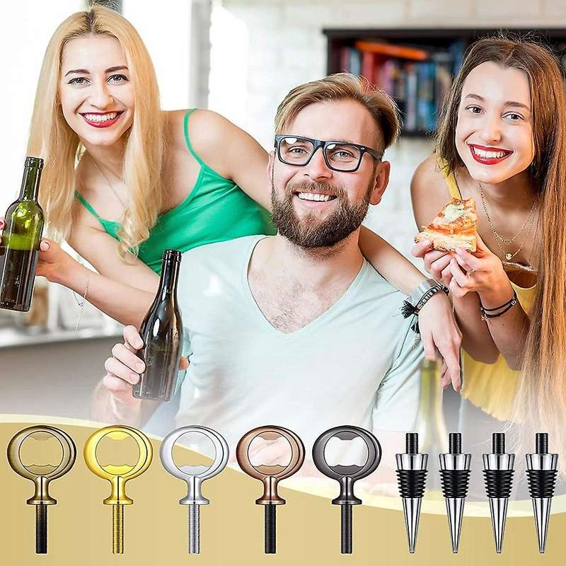 Wine Stopper,blank Bottle Opener Set for Wine Party Wood Turning Diy