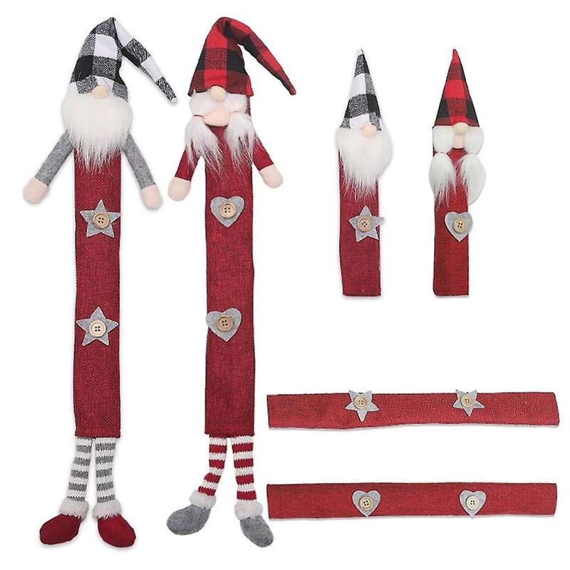 Christmas Faceless Dwarf Refrigerator Door Handle Gloves Decoration