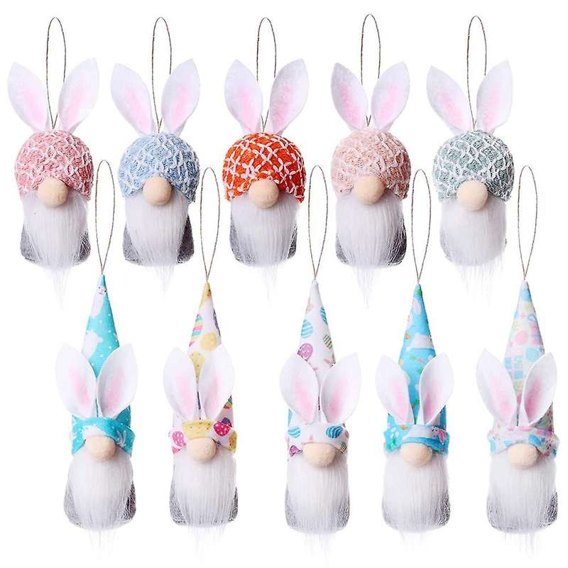 Handmade Easter Hanging Rabbit Dwarf Ornament Easter Gift Decoration