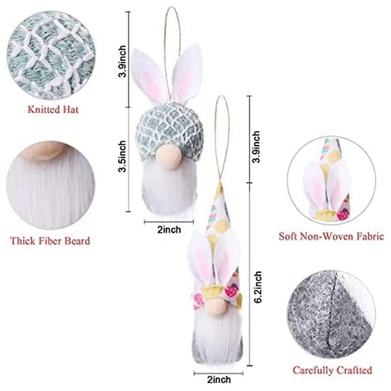 Handmade Easter Hanging Rabbit Dwarf Ornament Easter Gift Decoration