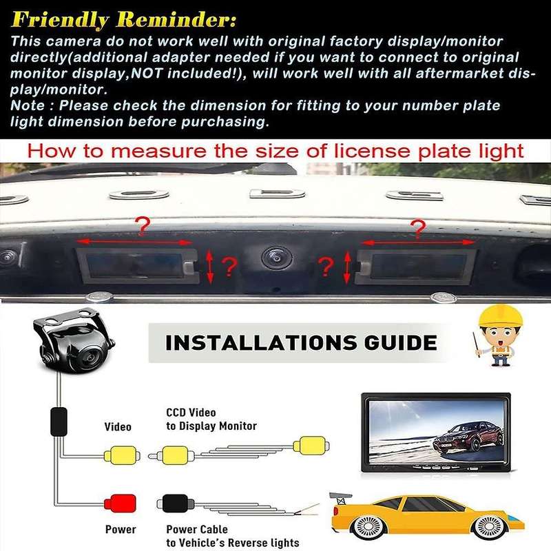 Car Hd Ccd Auto Reverse Rear View Camera Waterproof for Ford Transit