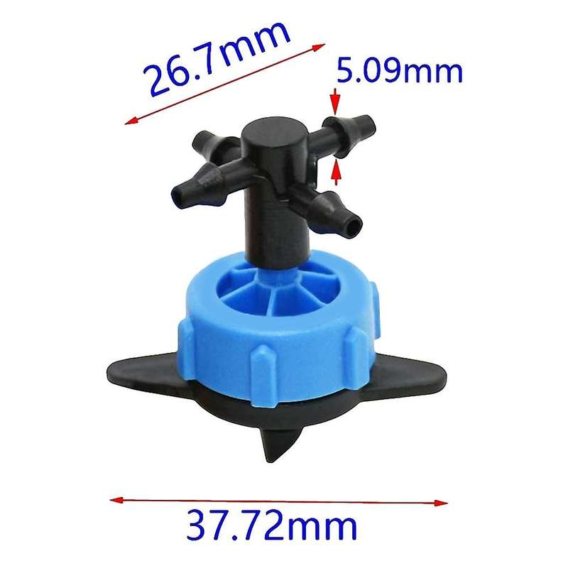 50set 8l Irrigation Dripper 4 Way Cross Connector for Emitter