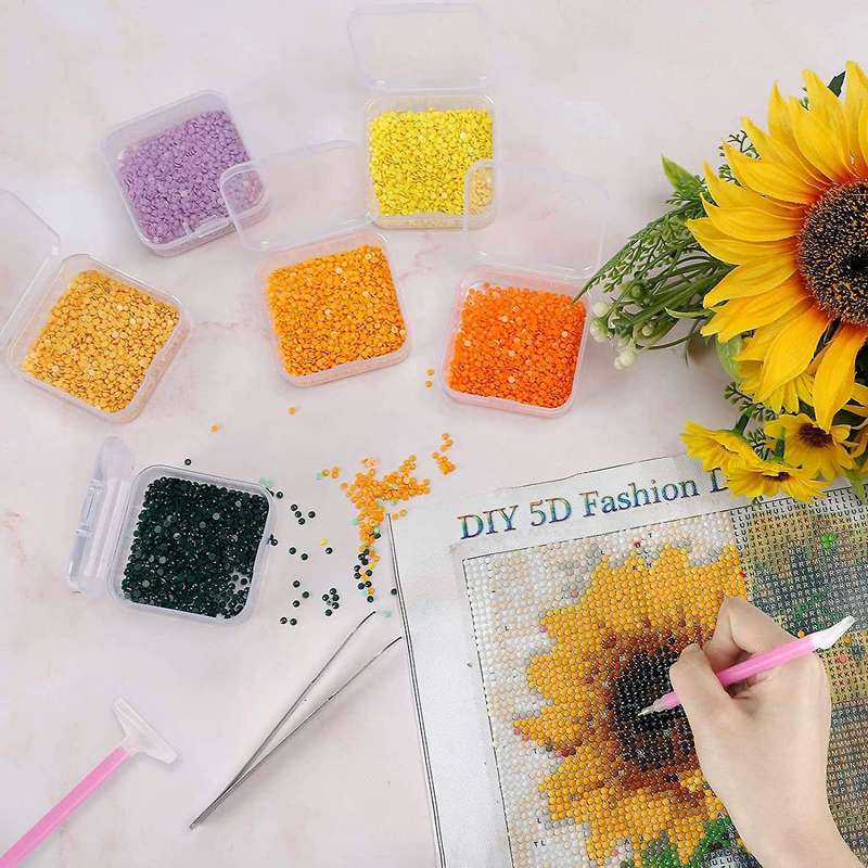 40 Pack Pack Clear Plastic Beads Storage Containers Box