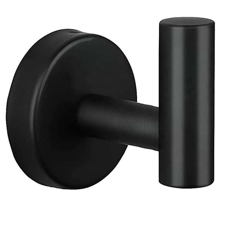 Bathroom Black Towel Hooks Stainless Steel Hooks for Kitchen Bathroom