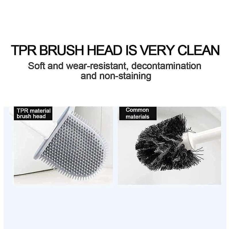 Silicone Toilet Brush, 2 Pcs Bathroom Silicone Toilet Brushes,toilet