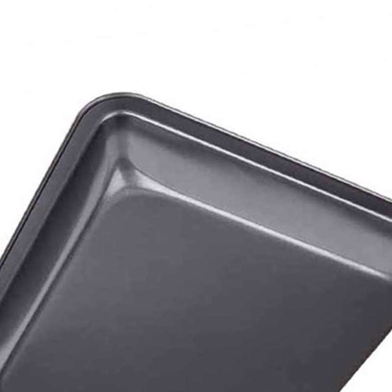 2pcs Carbon Steel Square Cake Mold Baking Pan Non-stick (gold)
