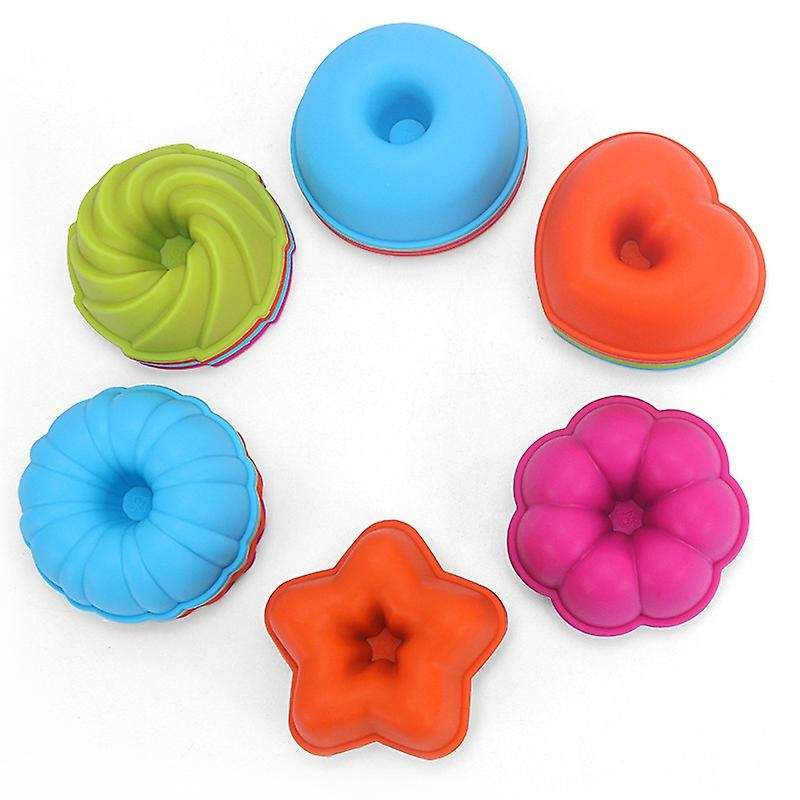24 Individual Silicone Doughnut Mold Diy Baking Oven Mold for Baking