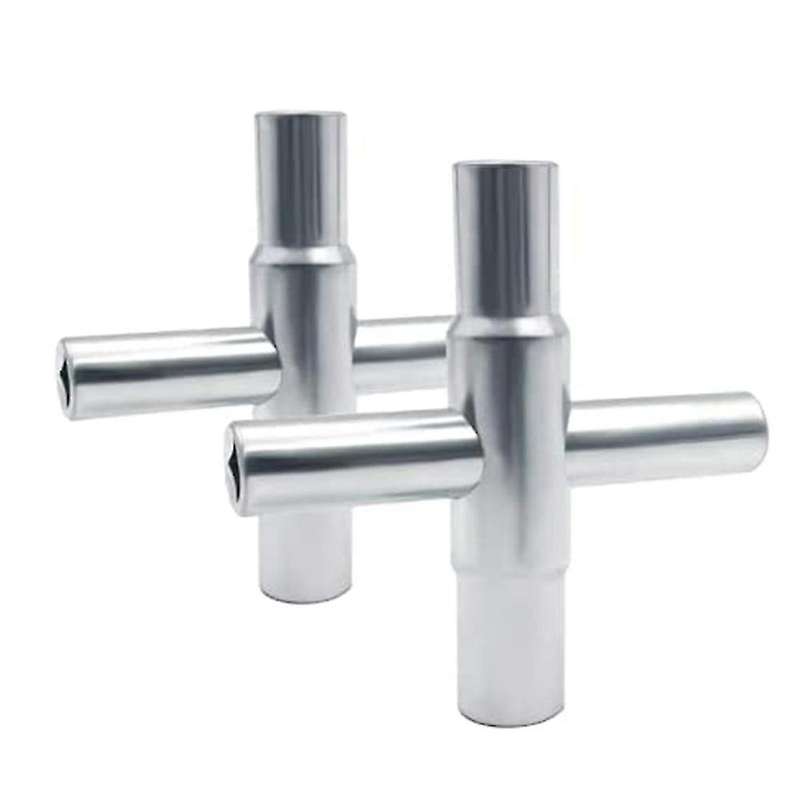 2pcs 4-way Sillcock Key Wrench Utility Key for Hose Bib Spigot Valve