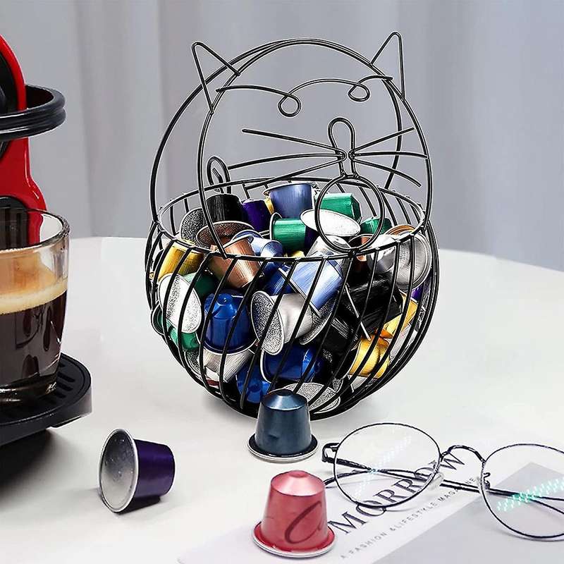Coffee Pod Holder, K Cup Holder Espresso Pod Organizer Storage Black