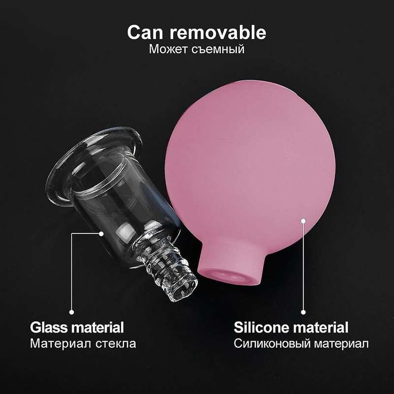 Rubber Head Glass Anti Massage Chinese Therapy Face Cupping Set