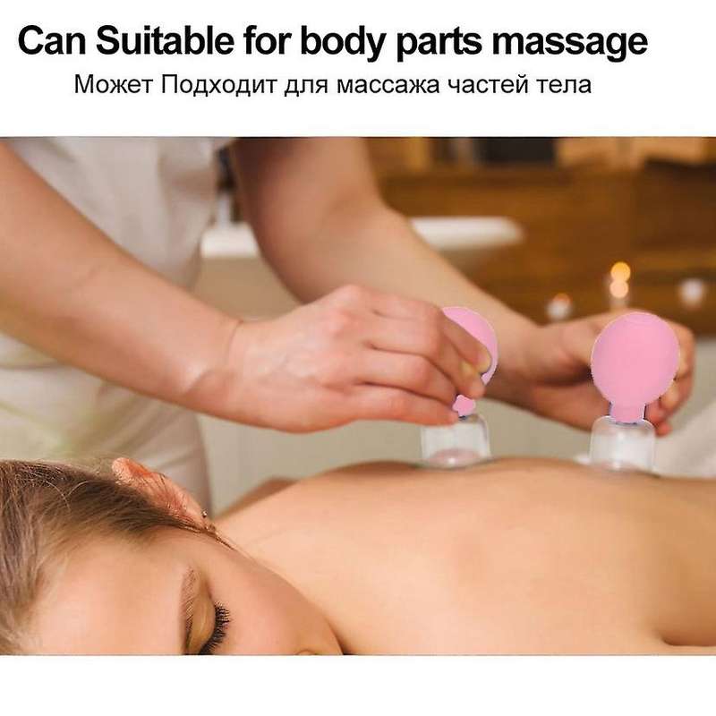 Rubber Head Glass Anti Massage Chinese Therapy Face Cupping Set