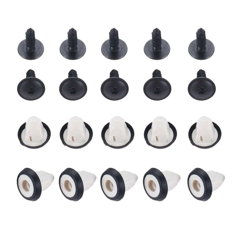 100pcs Car Mudguard Screws Bumper Skirt Torx Screws Clips